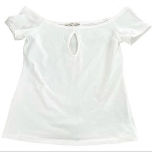 EXPRESS White Boat Neck Top M